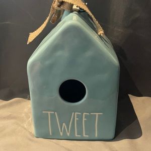 Rae Dunn - TWEET - teal birdhouse